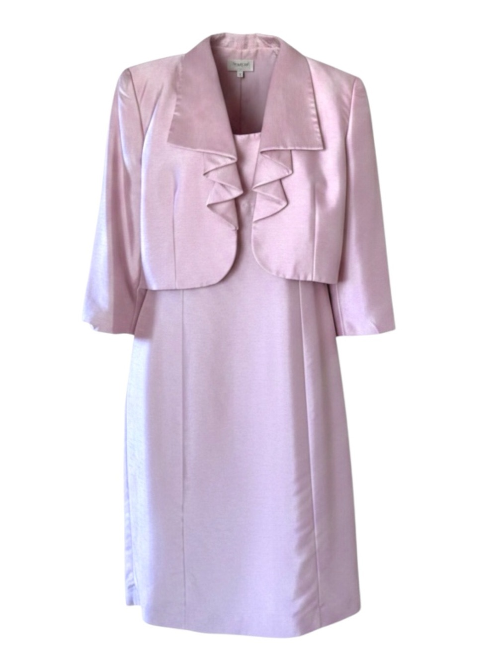 Tahari Arthur S Levine Pink Dress & Jacket Set - Plus SZ: 16 Mother of the Bride